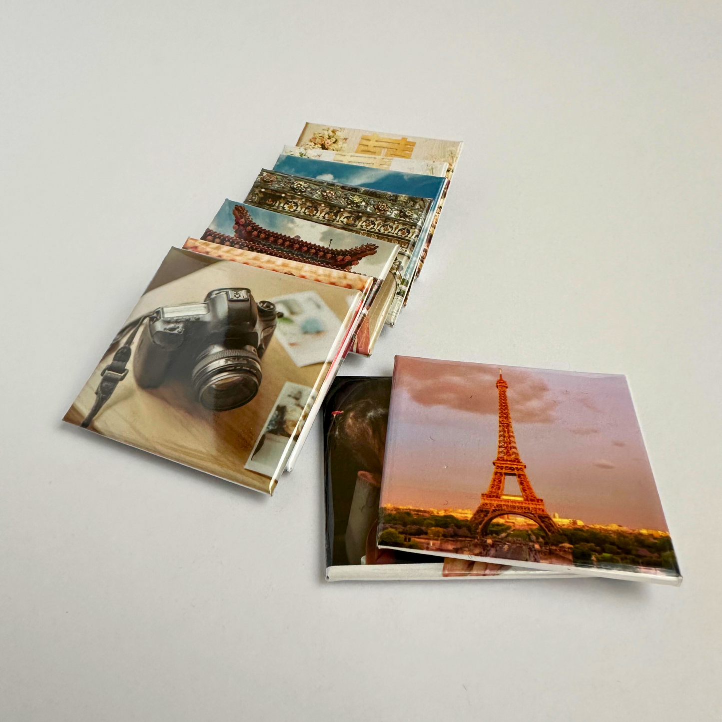 Set of 9 custom photo magnets – Perfect for personalized gifts and home decor.